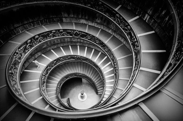 Bramante Staircase, Vatican Museums | Fine art & Monochrome